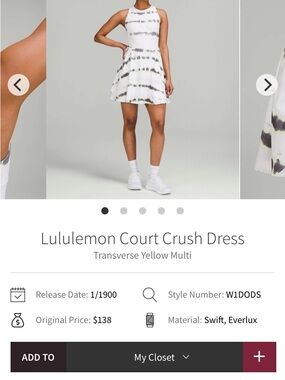 lululemon athletica White Tie-Dye Mini Dress